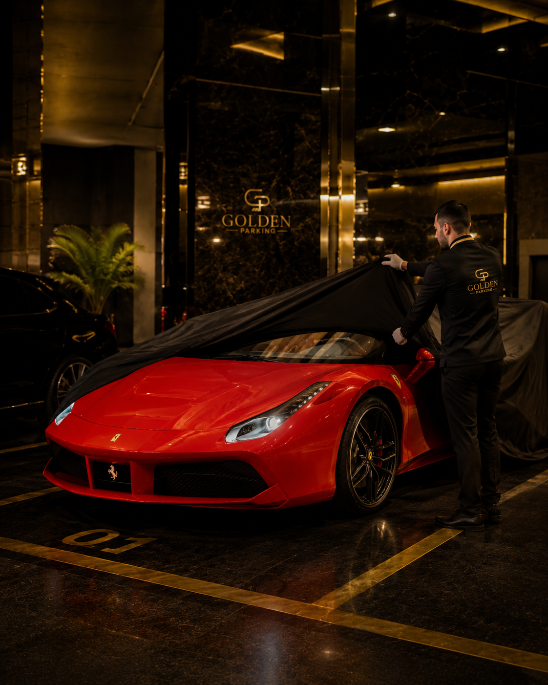 جولدن باركينج Ferrari storage reveal